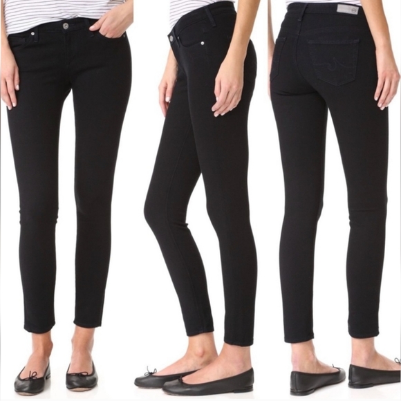 Ag Adriano Goldschmied Denim - Adriano Goldschmied black denim skinny leg jeans